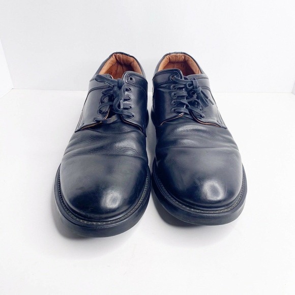 JOHNSTON & MURPHY size 10 M Men black leather lace up dress shoe loafer 2093212